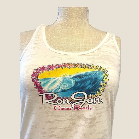 Ron John Surf Company | EUC Junior’s Racerback Logo Ombré Tank Size Medium M - Picture 4 of 8